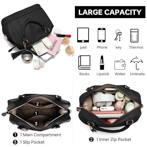 Bolso cartera vegano tote satchel con asa y correa miniatura 5