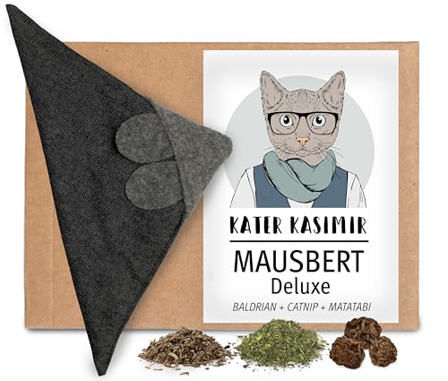 Kater Kasimir MAUSBERT 2-in-1 Kuschelkissen und Katzenspielzeug Maus in Einem! Deluxe-Edition mit Bio-Katzenminze, Bio-Baldrian und Matatabi-Früchten in Einem! Handgemacht in Deutschland Kater Kasimir MAUSBERT 2-in-1 Kuschelkissen und Katzenspielzeug Maus in Einem! Deluxe-Edition mit Bio-Katzenminze, Bio-Baldrian und Matatabi-Früchten in Einem! Handgemacht in Deutschland