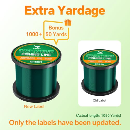Image of Monofilament Fishing Line with Knot Guide Card, Tangle-Free Snap Ring for No More Mess, Low Memory Smooth Casting Nylon Mono String, 15 /20 /30 /50 /80LB, 220-1050 Yards