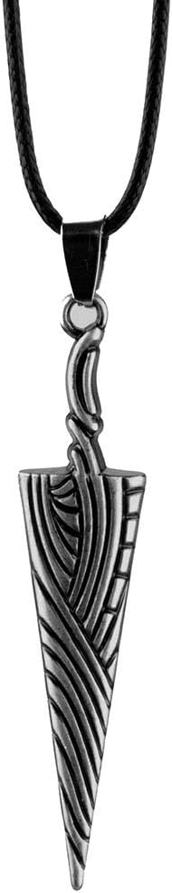 Anime Hollow Knight Hollow Knight Pure Nail Sword Bone Nail Pendant Necklace Trendy Geometry Rope Choker Necklace Jewelry