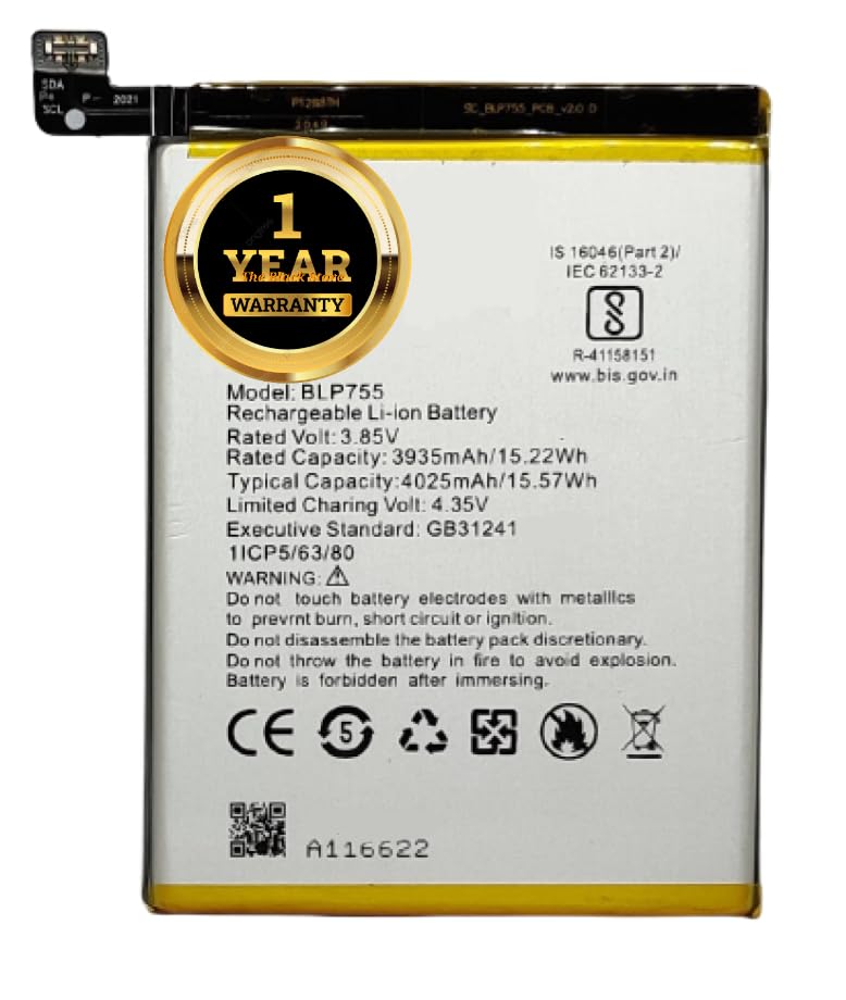 Image of Original BLP755 Battery Compatible with Oppo Reno 3 Pro CPH2035, CPH2037, CPH2036 [mAh]