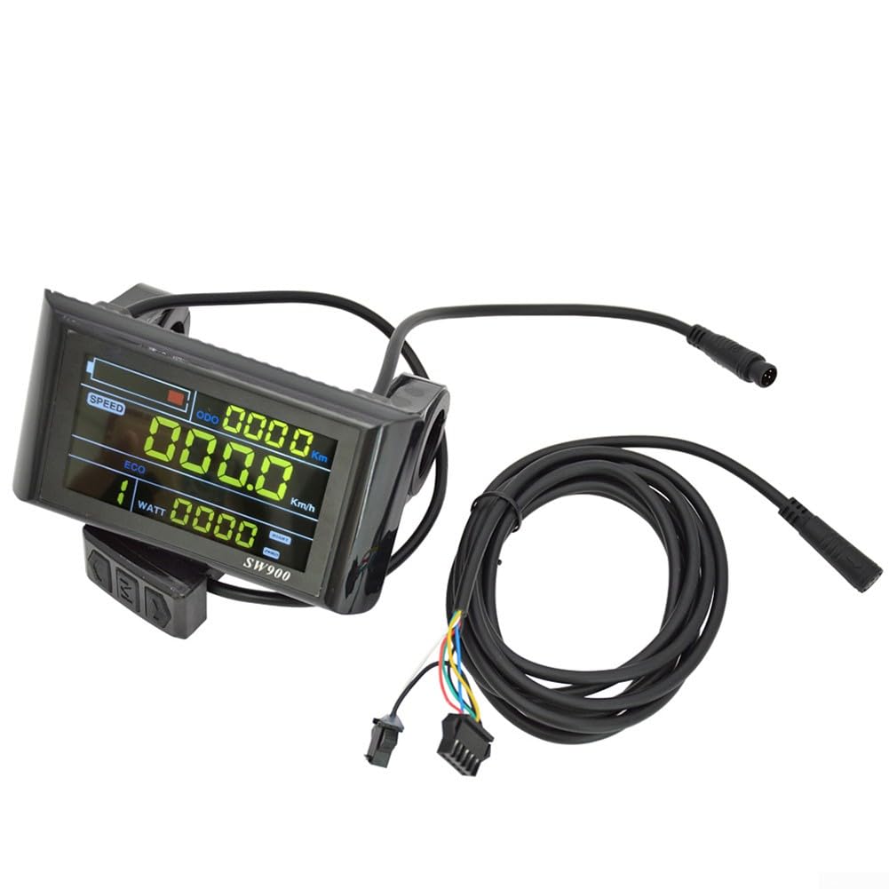 Display LCD per bici elettrica, controller scooter per bicicletta, SW900 LCD pannello di controllo colorato 24-60 V scooter per bicicletta elettrica, 5 pin