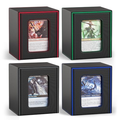 Image of ZLCA 4 PCS MTG Commander Deck Box, Holds 110+ Double Sleeved Cards