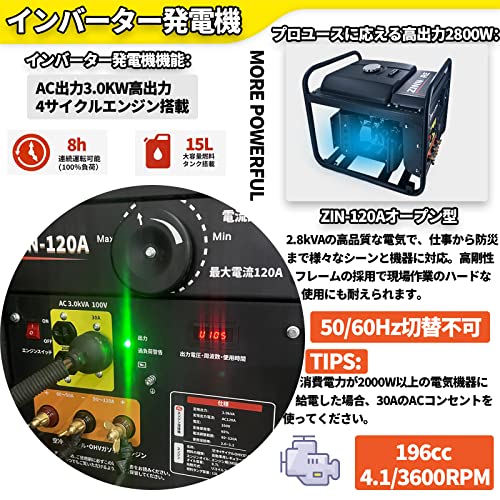 zinnore エンジン溶接機 ZIN-120A の商品画像 4