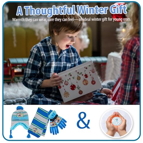 Image of Nickelodeon Boys' Paw Patrol Winter Hat Set - 3 Piece Beanie, Gloves or Mittens, and Scarf (2-7)