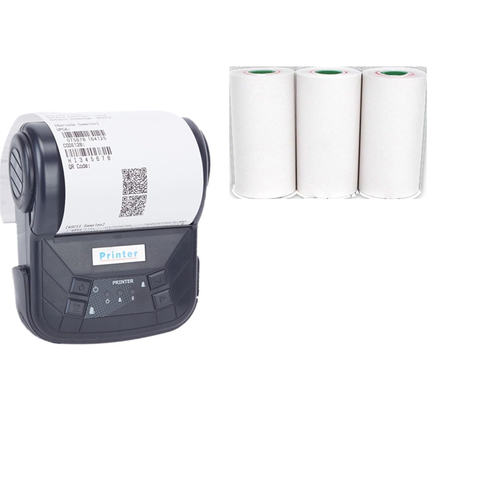 Ręczna drukarka atramentowa DC 5V USB 3 "80mm Mini bezprzewodowa termiczna drukarka pokwitowań przenośna drukarka Bluetooth obsługa komputera papier do drukarki Impresora(Add Case and Paper)
