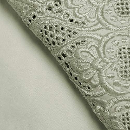 RENAURAA 600 Thread Count Cotton Rich, 4 Piece Sheet Set, 16" Deep Pocket, Lace Hem, Soft & Smooth Sateen Weave, Hotel Quality (Sage, California King)