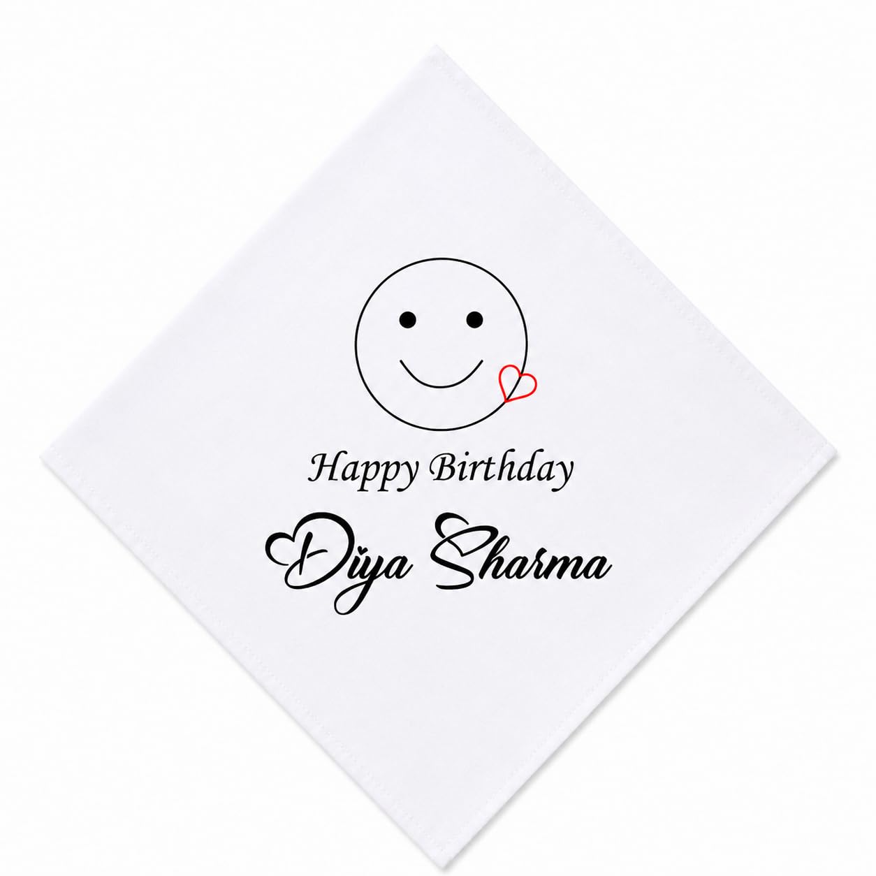 Personalized Happy Birthday Cotton Handkerchief Custom Name Print-image-36