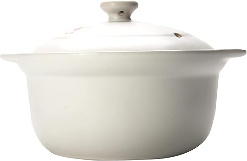 Uniware® Olla de cerámica resistente al calor, color blanco, (1.8 litros (8.3 pulgadas de profundidad x 3.5 pulgadas de alto)