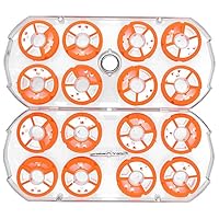 Silikon-Wickelset für Vorfachhalter, Angelschnurhalter, Box mit 16 Stück, Schaumstoffscheiben, Eva