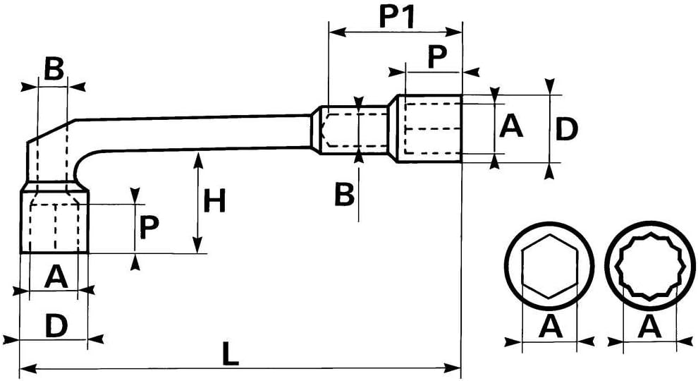 Get Popular Offer SAM Outillage 94-SD Socket Spanner Angled 6/6 Sided 11 mm Chromée brillante
