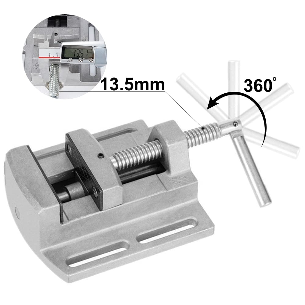 Morsa da banco per trapani, morsetto per trapani a colonna, regolazione 4", apertura 2,5".
