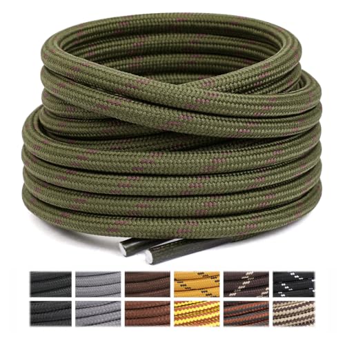 Image of Stepace 2 Pairs Round Heavy Duty Boot Laces for Hiking and Work Boots