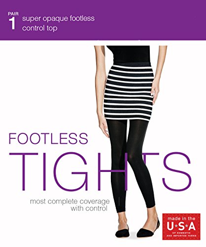 Image of no nonsense Women's Super Opaque Control Top Footless Tights