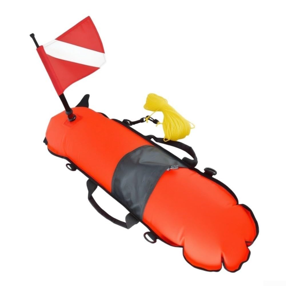 Tauchboje Orange 85cm mit Taucherflagge Tauchboje Orange 85cm