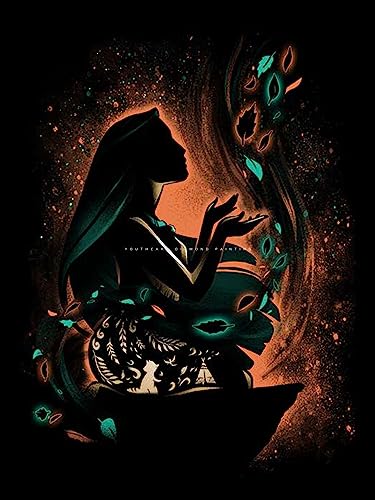 Youtheart Peinture diamant Pocahontas Diamond Art, 5D Full Drill Kit de broderie au point de croix,...