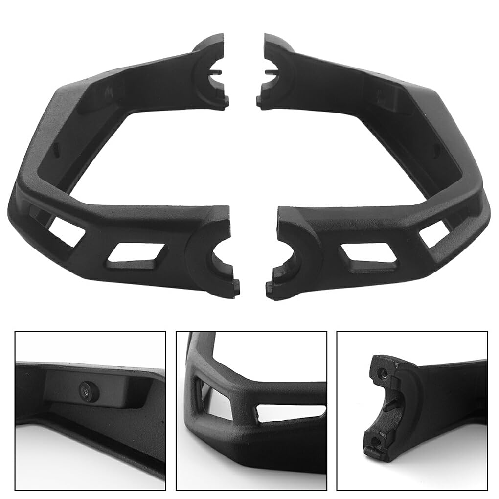 VUIUYOIES Protège-mains en aluminium noir, Kit de protège-mains en aluminium, Durable, facile à installer, confortable