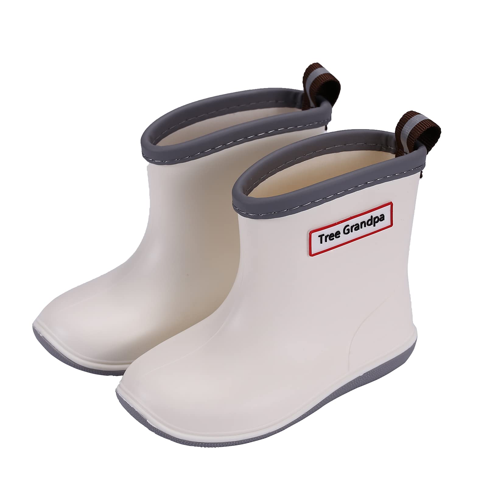 Toddler Rain Boots Baby Kids Easy-on Rain shoes Children Waterproof Shoes for Boys Girls(1-6 Years)