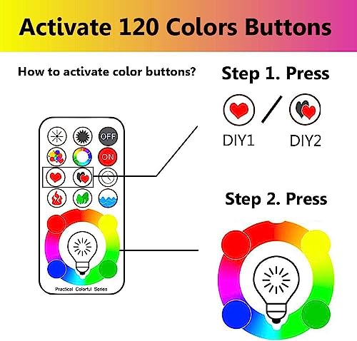 iLC B22 LED Colour Changing Light Bulb with Remote Control RGBW Bayonet - 120 Different Color Choices – RGB Daylight and White Dimmable Coloured – Timing Function - Image 3