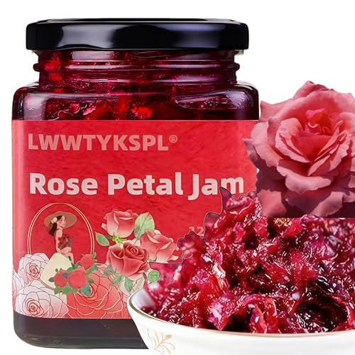 Rose Syrup Jam, Gourmet Rose Petal Jam (12.35oz) - Made