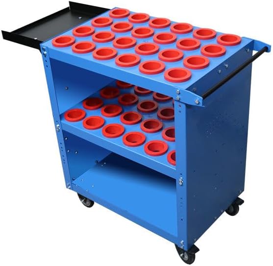 Uratech CNC Tool Cart - Army Scoot | CAPTO C6 | 1400 lbs Capacity | Cold Rolled Steel | Made in USA | Powder Coated Finish | 48 Holders Capacity
