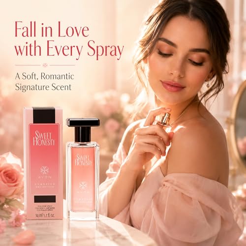 Image of AVON Sweet Honesty Cologne for Women - Fresh Cedarwood Long Lasting Perfumes for Women - Clean Floral Women's Fragrances with Rose and Lily, 1.7 fl oz - Designer Womens Perfume Gift (Pack of 4)