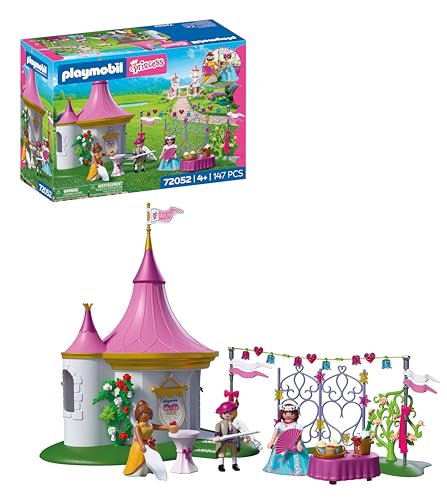 PLAYMOBIL | Princess | Maskenball im Pavillon | 3 Figuren mit Pavillon und Buffet | Fördert die Kreativität | Prinzessin Spielzeug ab 4 Jahren | 72052