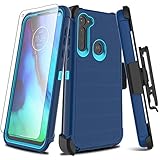 Leptech Compatible with Moto G Stylus 2020 Case with Soft TPU Screen Protector, [Holster Series] Ful