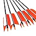 ZSHJGJR 30 Inch Archery Hunting Arrows Carbon Flu Flu Arrows Spine 500 Target Practice Arrows with 4pcs Turkey Feather Replaceable Arrowhead for Outdoor Hunting Shooting 6/12pcs (12, Orange & White)