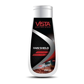 Vista Auto Care Rain Shield 200ml | Rain Repellent for Car Windshields, Window Glasses and Side Rear View Mirrors