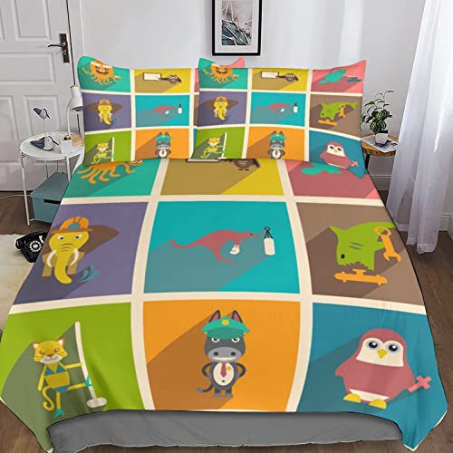 Housse de couette confort microfibre parure de lit souple double 200x200
