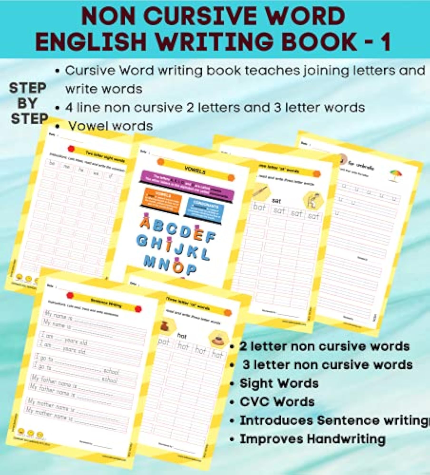 Edsmart English Word Writing Book for Kids, Handwriting Practice