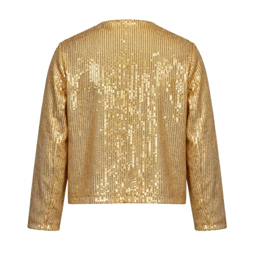 Sequin Tops for Women Open Front Blazer disco Christmas Party Casual Fitted | Sequin tops for women, sparkle open front long sleeves lightweight lined comfort Christmas Party New Year's Eve outfit ideas - image 6