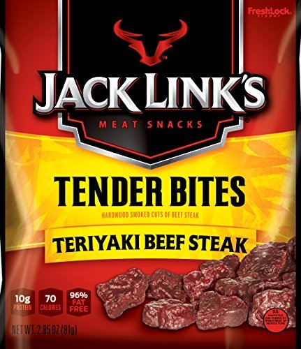 Jack Link's Premium Cuts Beef Steak Tender Bites, Teriyaki, 2.85-Ounce (Pack of 4) by Jack Links