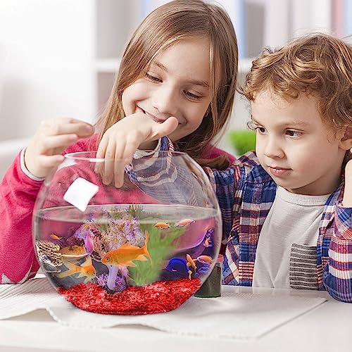 Image of Keedolla 3 LB Aquarium Fish Tank Rocks Gravel Stones Pebbles, Sea Glass Pebbles Beads Gemstones Marbles for Fish Turtle Tank, Vase Fillers and DIY Crafts - Red
