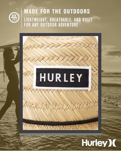 Image of Hurley Men's Straw Hat - Bayside Lifeguard Straw Sun Hat