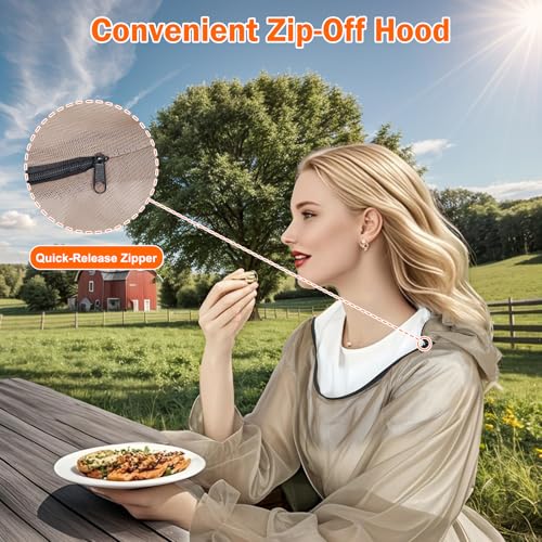 Chaqueta para mosquitos RoamRider, chaqueta con capucha para hombres y mujeres, malla ultra fina miniatura 3
