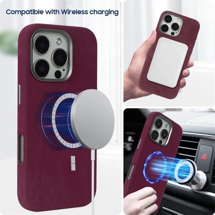 Coque iPhone 16 Pro Max en velours côtelé bleu élégant