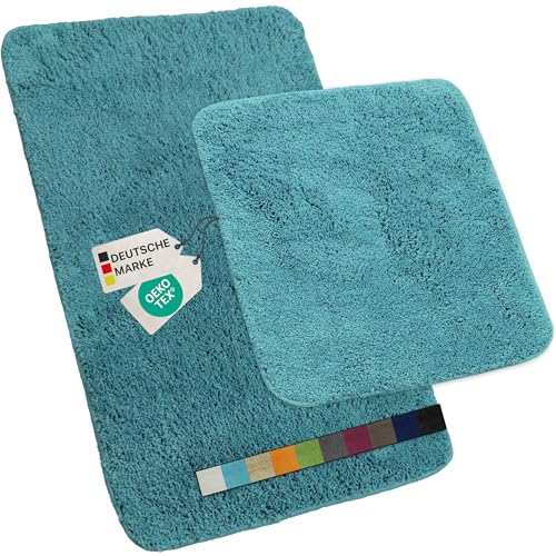 NYVI Badematten Set 2 teilig NYVISpa Lasalle 45x50 + 50x80 cm Aqua...