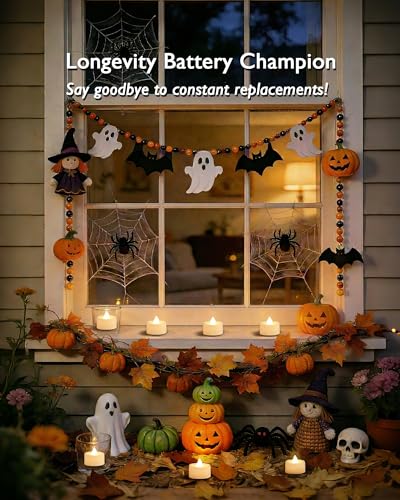 Image of Amagic 12 /24 /50 /100 /150 Pack Battery Operated Tea Lights Candles, Fake Tealights Candles, Flameless LED Tea Lights for Halloween, Wedding, Votive, Festival, Table Decor(12 Pack, Warm White)