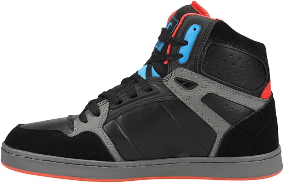 DVS Men's Honcho Skate Shoe, Black Charcoal Fiery Red Blue, 11.5