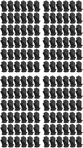 Yacht & Smith Wholesale Bulk Mens Black Winter Ski Glove, Cold Resistant Thermal Wear #TOP21