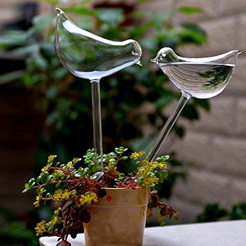 Preisvergleich Produktbild Hahuha Bewässerungsgerät, 2PCs für Gartenpflanzen-Bewässerungsvorrichtung Indoor Automatic Cute Birds Swan Glass, Reinigungsmittel