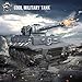 Mould King 20014 Tiger Tank Building Blocks Toy, MOC Technology Tiger Tank, Military Vehicle Model Construction Blocks Toys with with Remote Controller