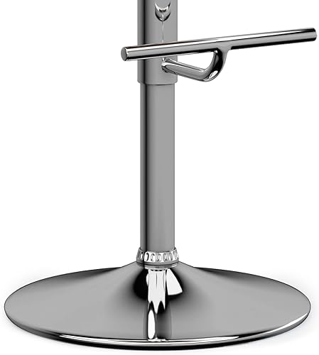 Miniatura 62 de SIMPLIHOME Lowell Taburete de bar giratorio ajustable, silla tapizada de metal de 33 pulgadas de altura del asiento en tela de aspecto de lino gris