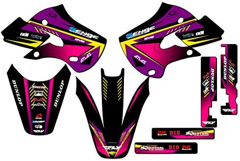 2000-2009 DRZ 110 Surge Pink Senge Graphics Complete Kit with Rider I.D. Compatible with Suzuki