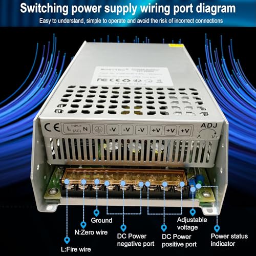 Image of DC 12V 100A 1200W Switching Power Supply Adapter PSU AC 110V / 220V-DC 12V Transformer Adapter, for LED Strip Light, CCTV Camera Security System,Computer Project of Industrial Power Supplies