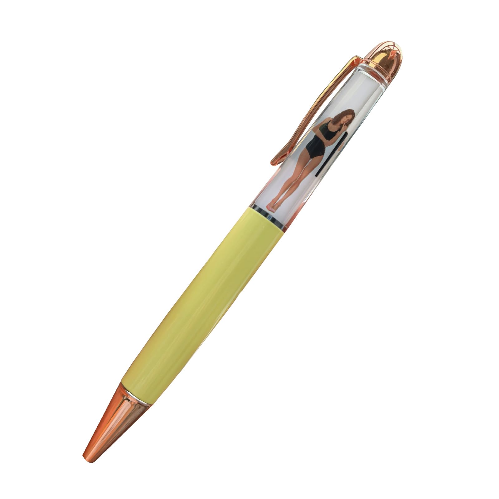 Sikyby Lady Women Female Classic Tip And Strip Pen Girl Strips When You Turn Her Upside Down(Yellow)