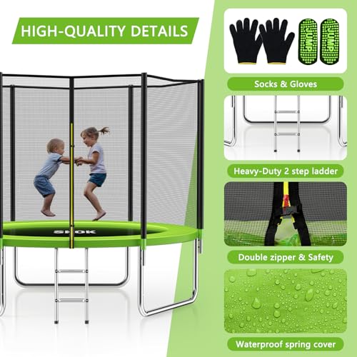 SKOK Trampoline for Kids,400LBS Outdoor Trampoline with Net-ASTM Approved Trampoline for Children and Adults - Image 4