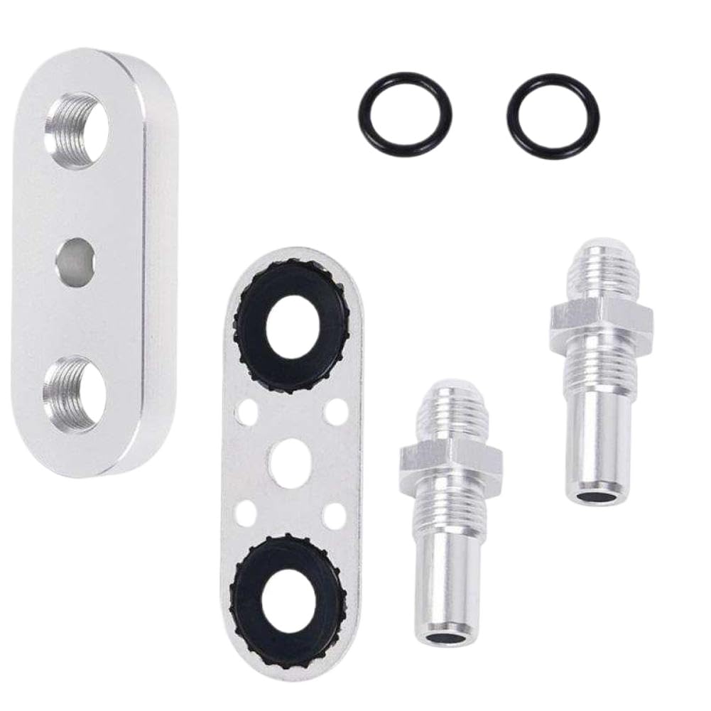 Nspmebtgw Onecolor Aluminum Line Adapter Plate Compatible With 6L80e 8L90e Transmissions Includes Mounting Hardware